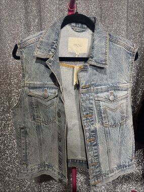 NEW🌟 Maje Benedict Sleeveless Denim Vest Jacket